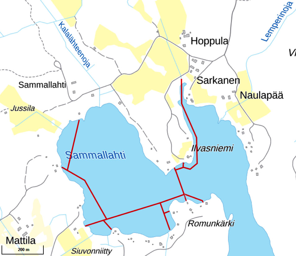 Pitkäjärven pohjaan asennettu vesijohtoverkosto