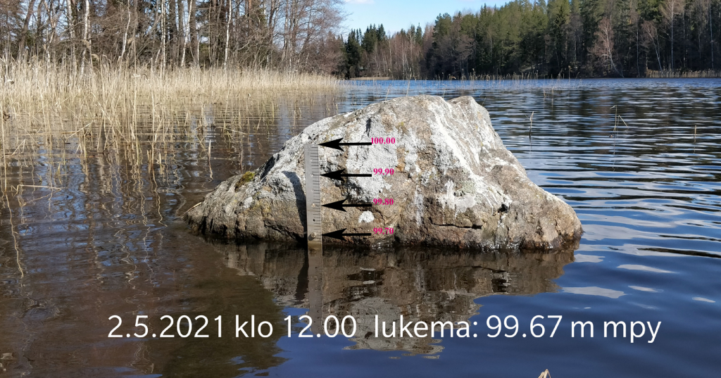Pitkäjärven pinnnakorkeus 2.5.2021